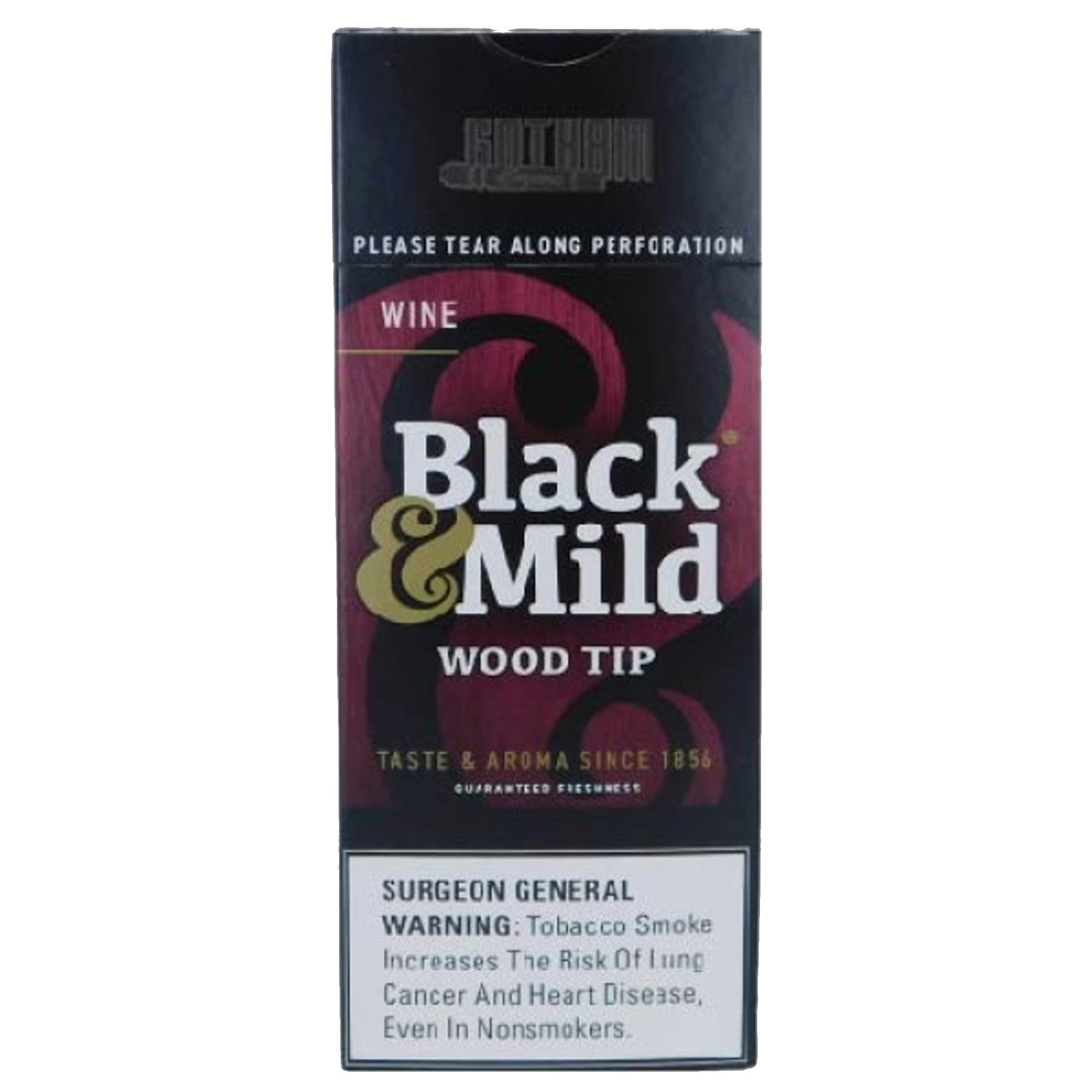 BLACK & MILD WOOD TIP SINGLE 25 CT WINE