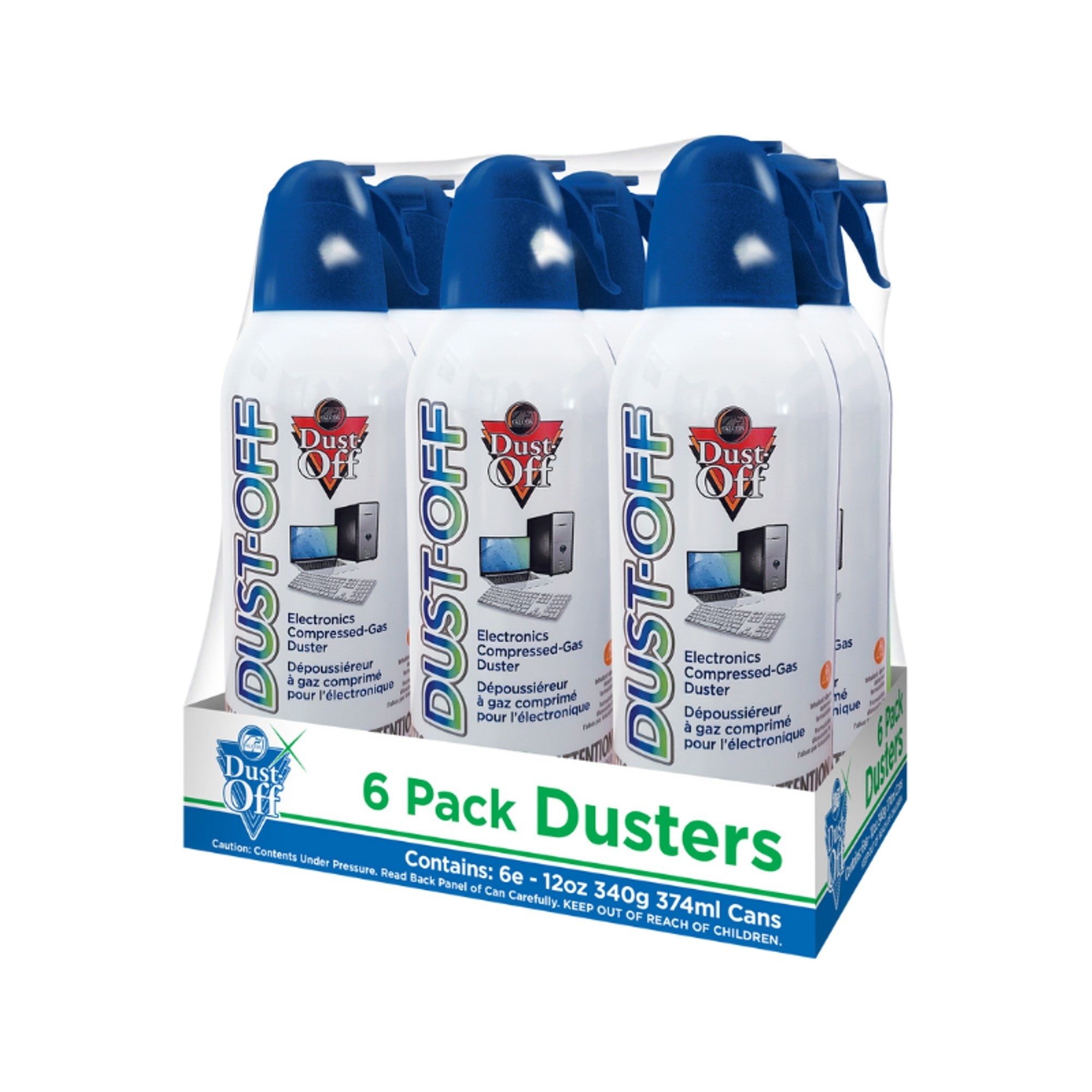Dust-Off Compressed Air 12OZ 6PK