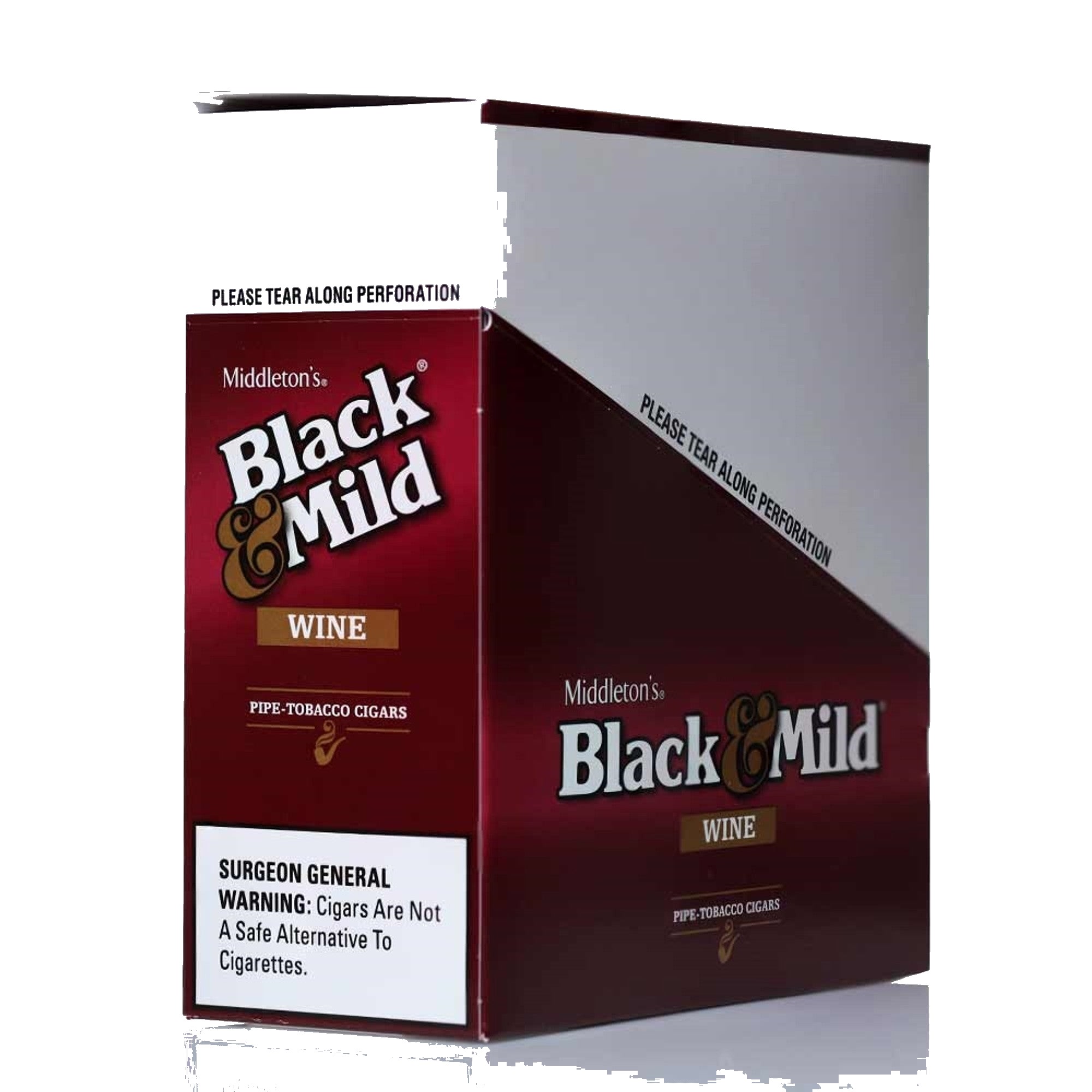 BLACK & MILD PLASTIC TIP 5 CT 10 PK WINE
