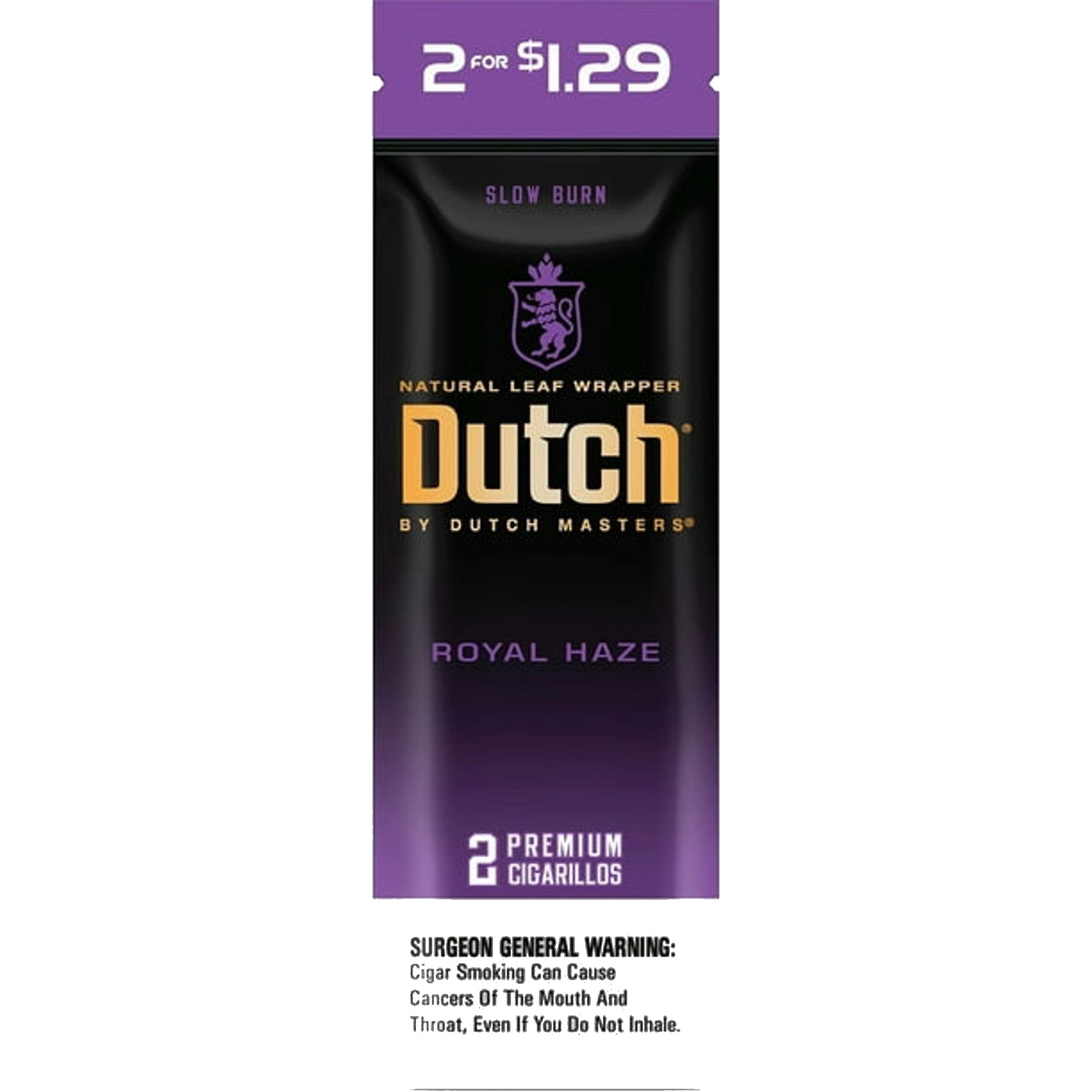 DUTCH MASTER $1.29 2 CT 30 PK ROYAL HAZE