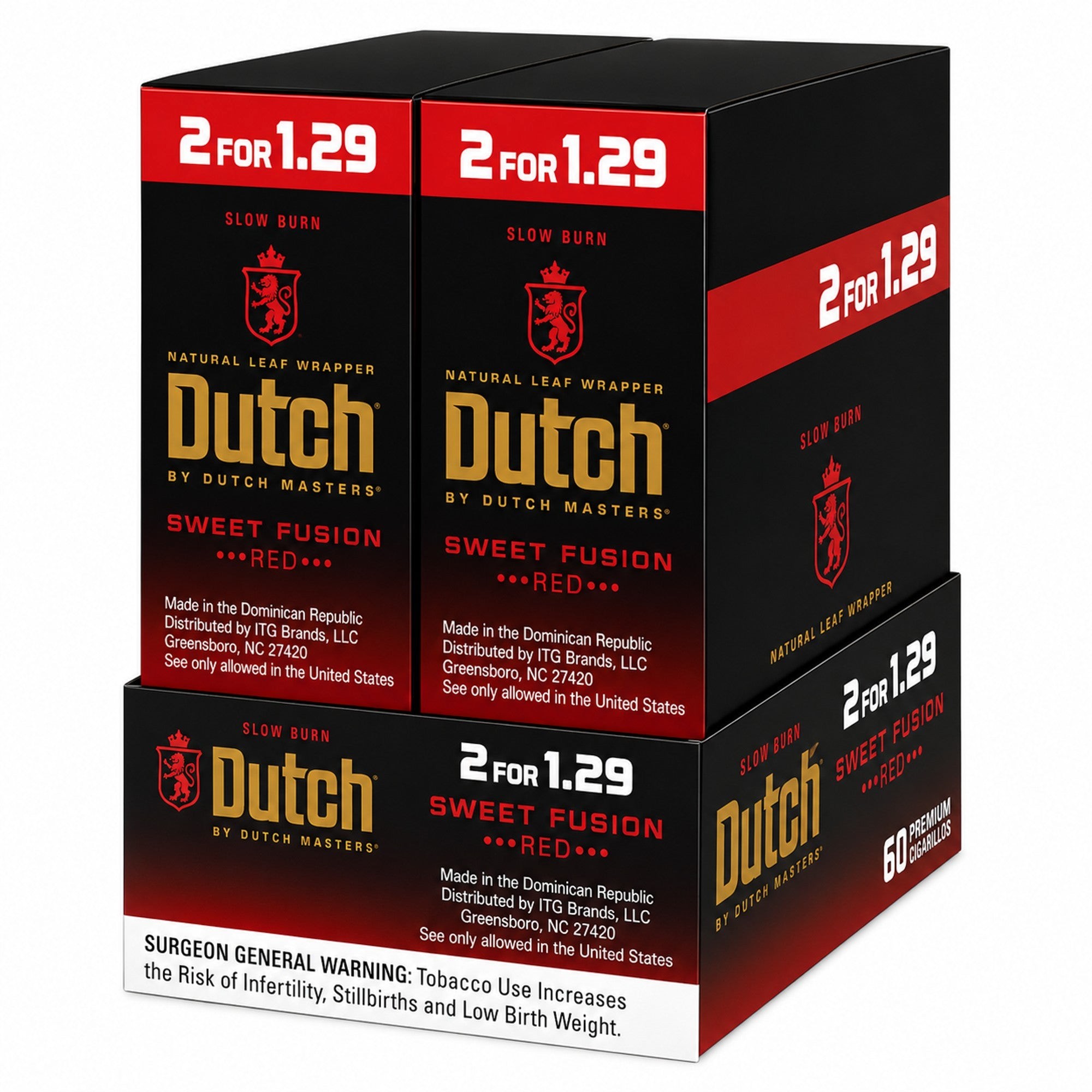 DUTCH MASTER $1.29 2 CT 30 PK SWEET FUSION
