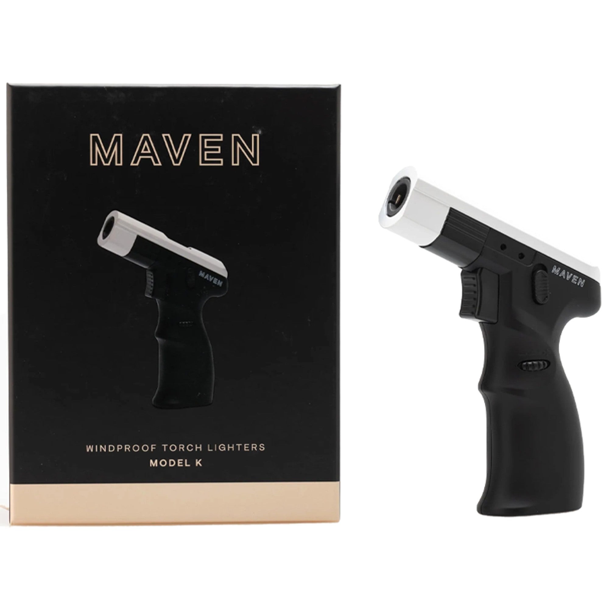 Maven WindProof Toch Lighters  White-Black