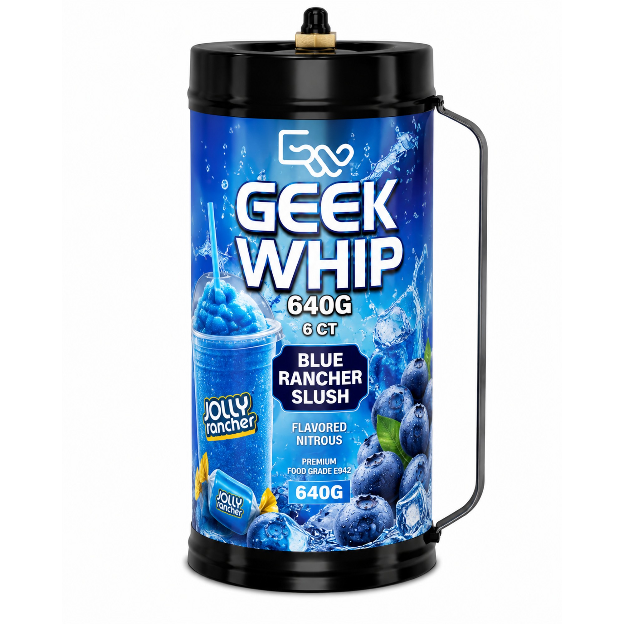 GEEK WHIP 640G 6 CT BLUE RANCHER SLUSH