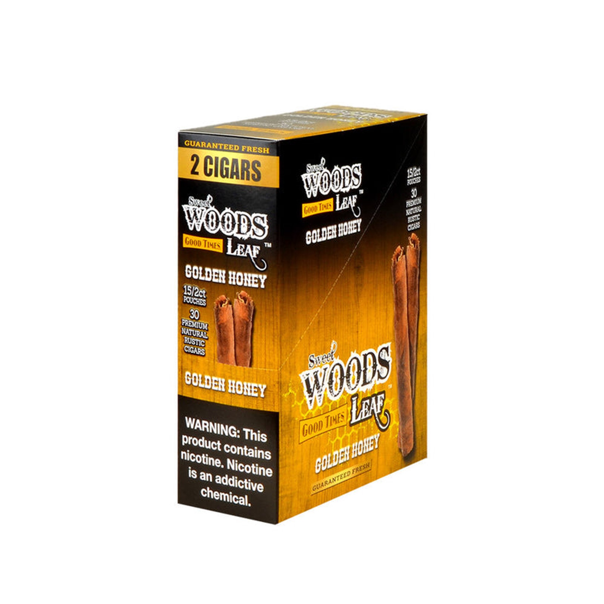 GOOD TIMES SWEET WOODS LEAF GOLDEN HONEY SV2 2 CT 15 PK
