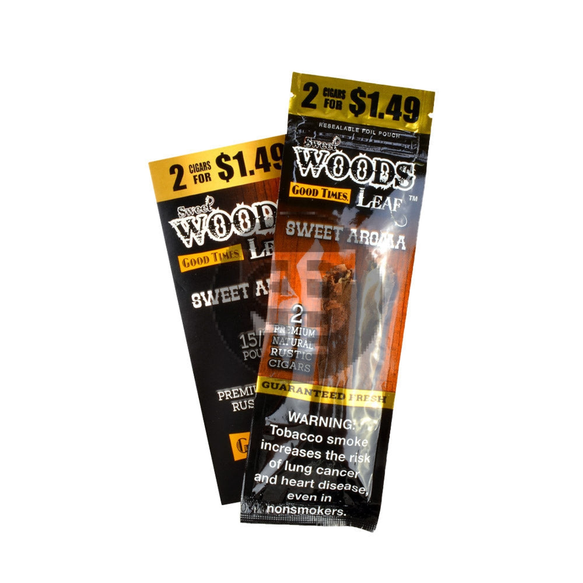 GOOD TIMES SWEET WOODS LEAF $1.49 2 CT 15 PK 3SWEET AROMA