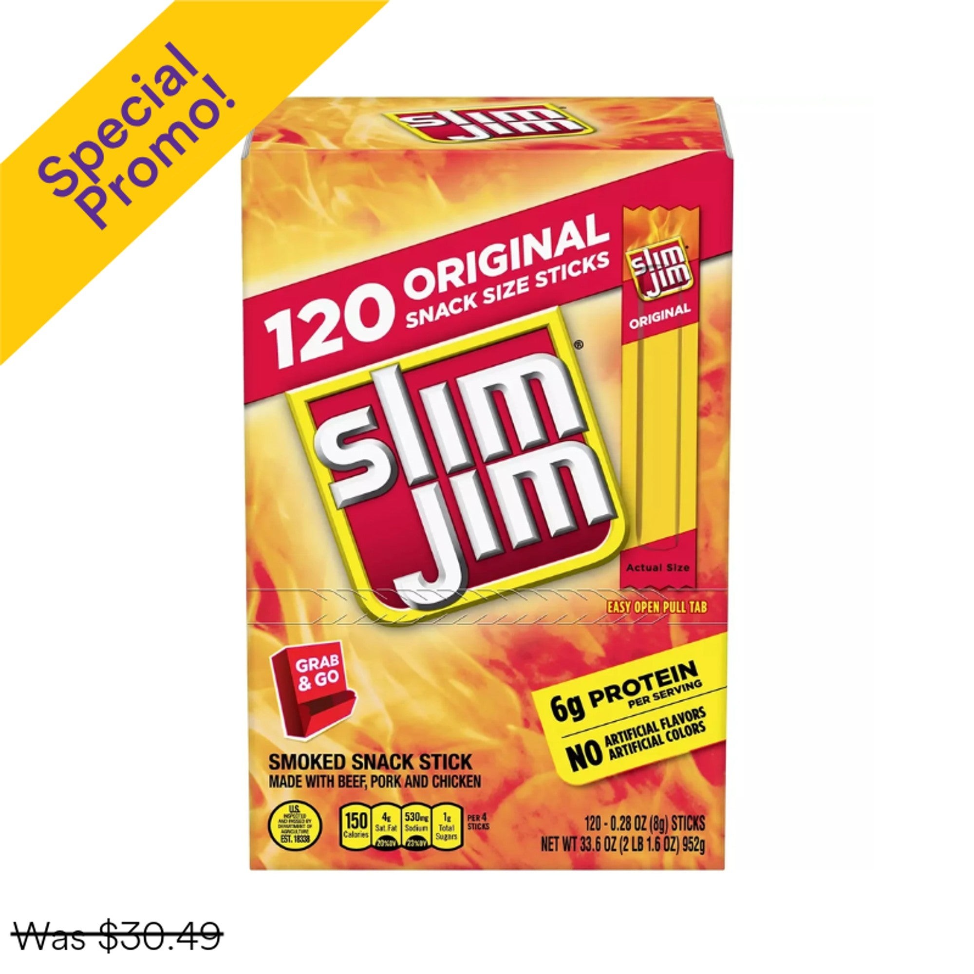 Slim Jim Original 0.28OZ 120PK