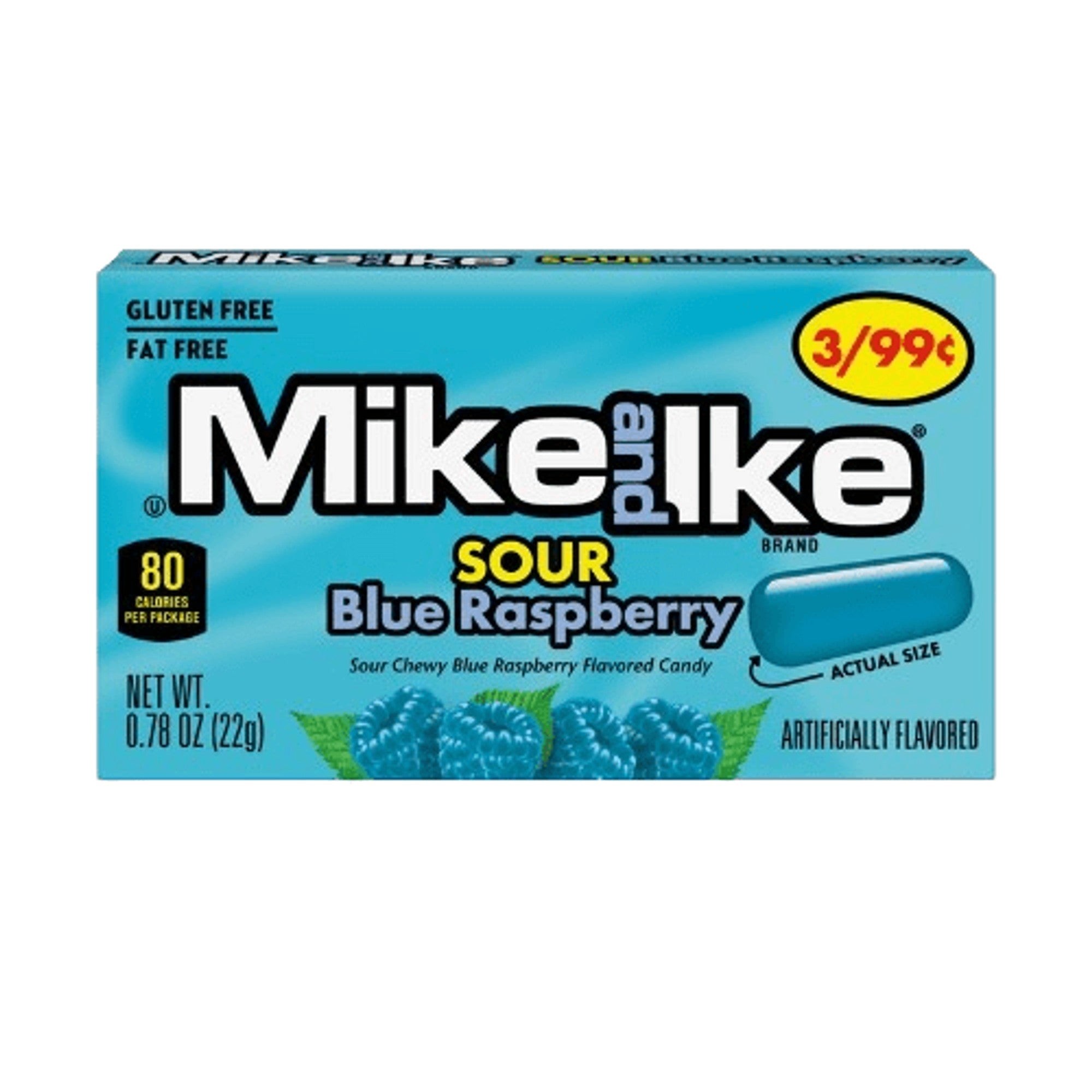 Mike & Ike Sour Blue Raspberry 0.78OZ 24PK