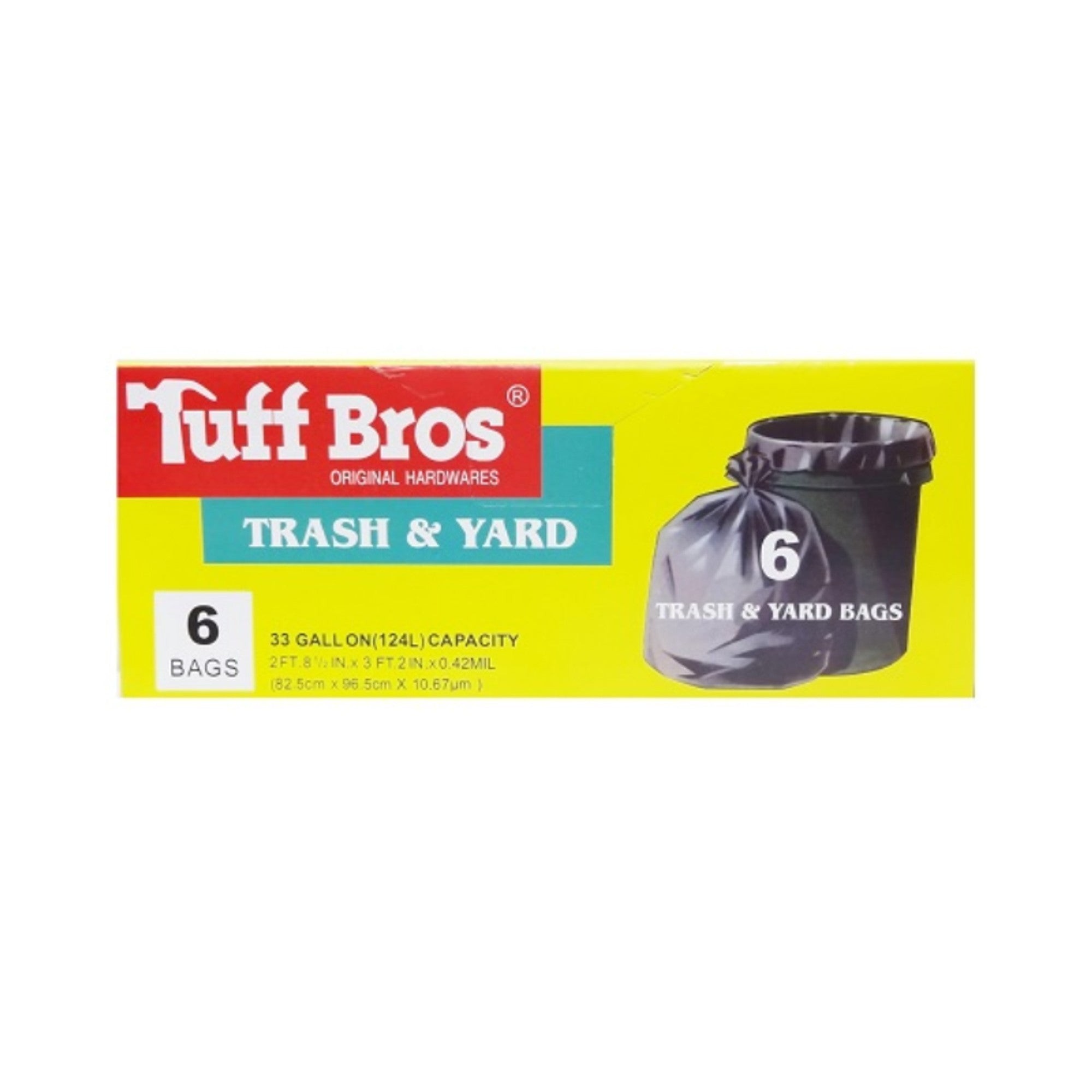Tuff Bros Trash & Yard Bags 33GAL 6CT