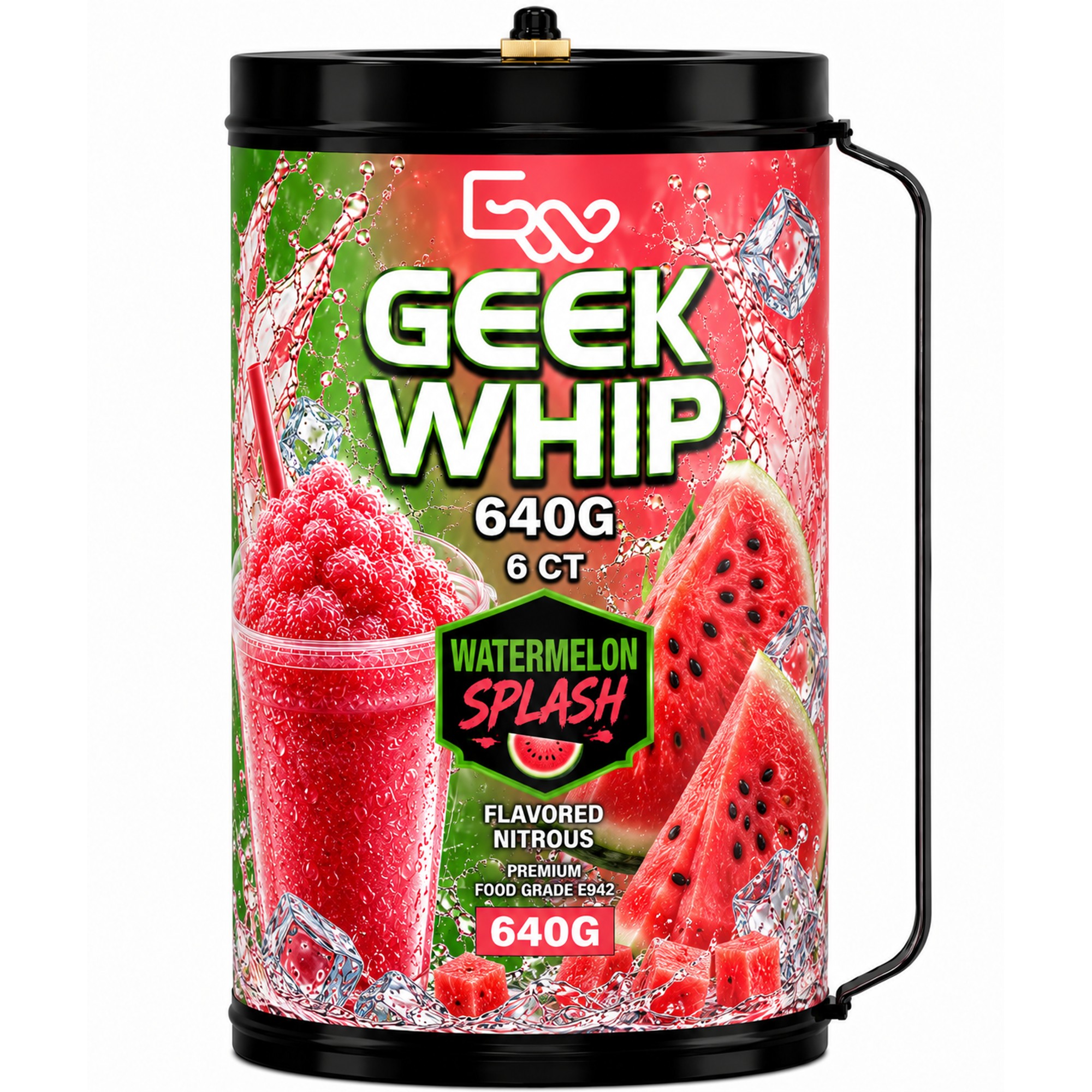 GEEK WHIP 640G 6 CT WATERMELON SPLASH