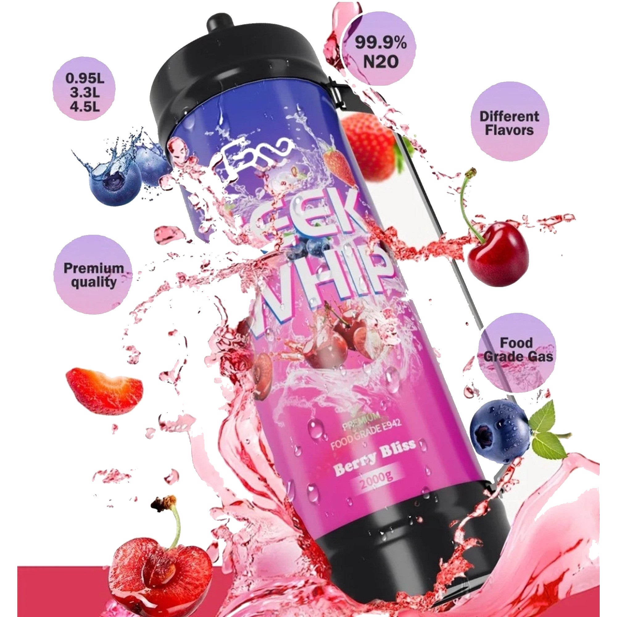 GEEK WHIP 3000G BERRY BLISS