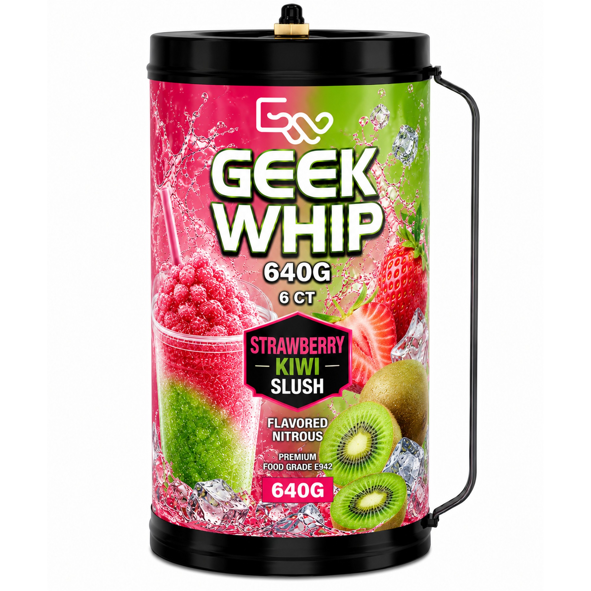 GEEK WHIP 640G 6 CT STRAWBERRY KIWI SLUSH