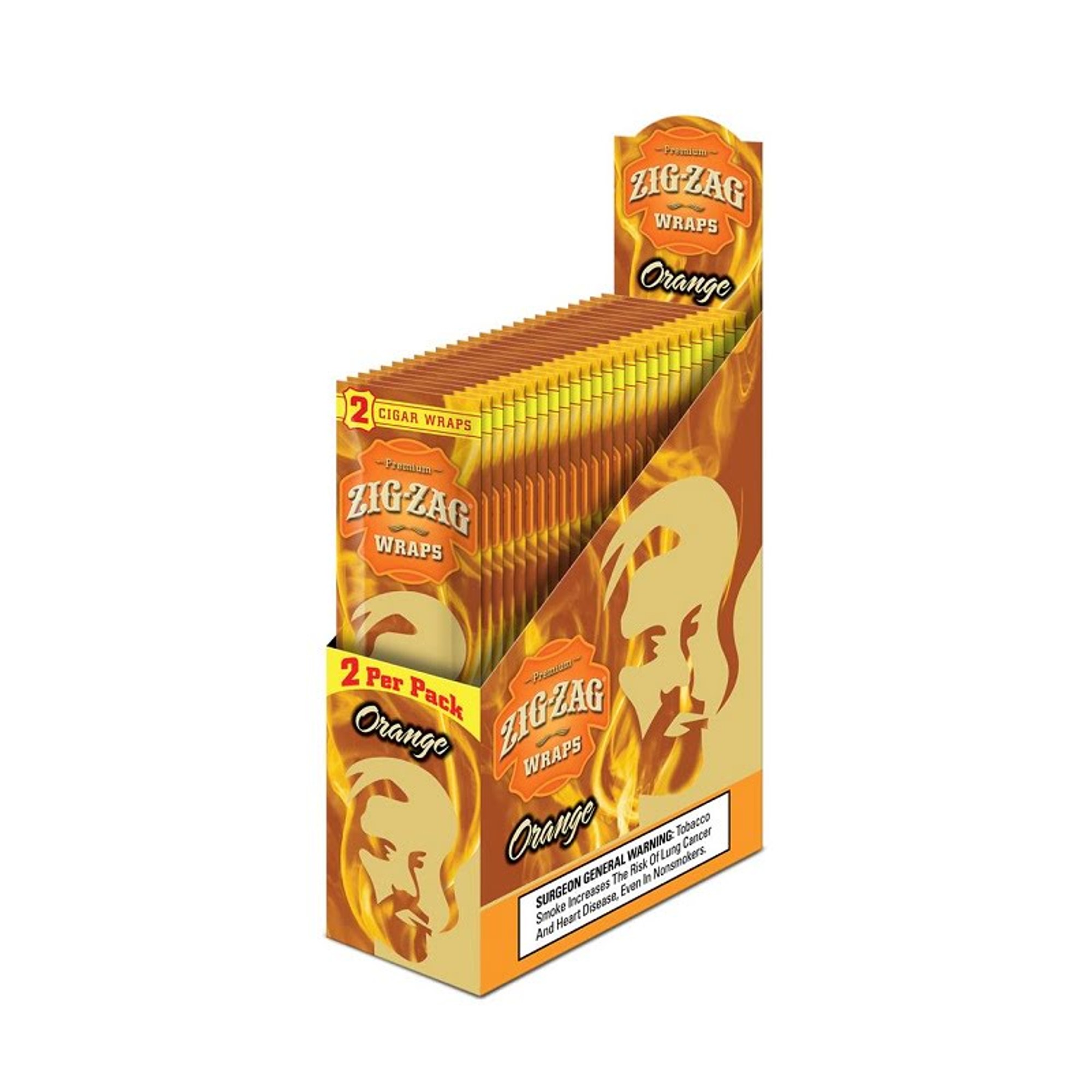 Zig-Zag Wraps 2 CT 25 PK Orange
