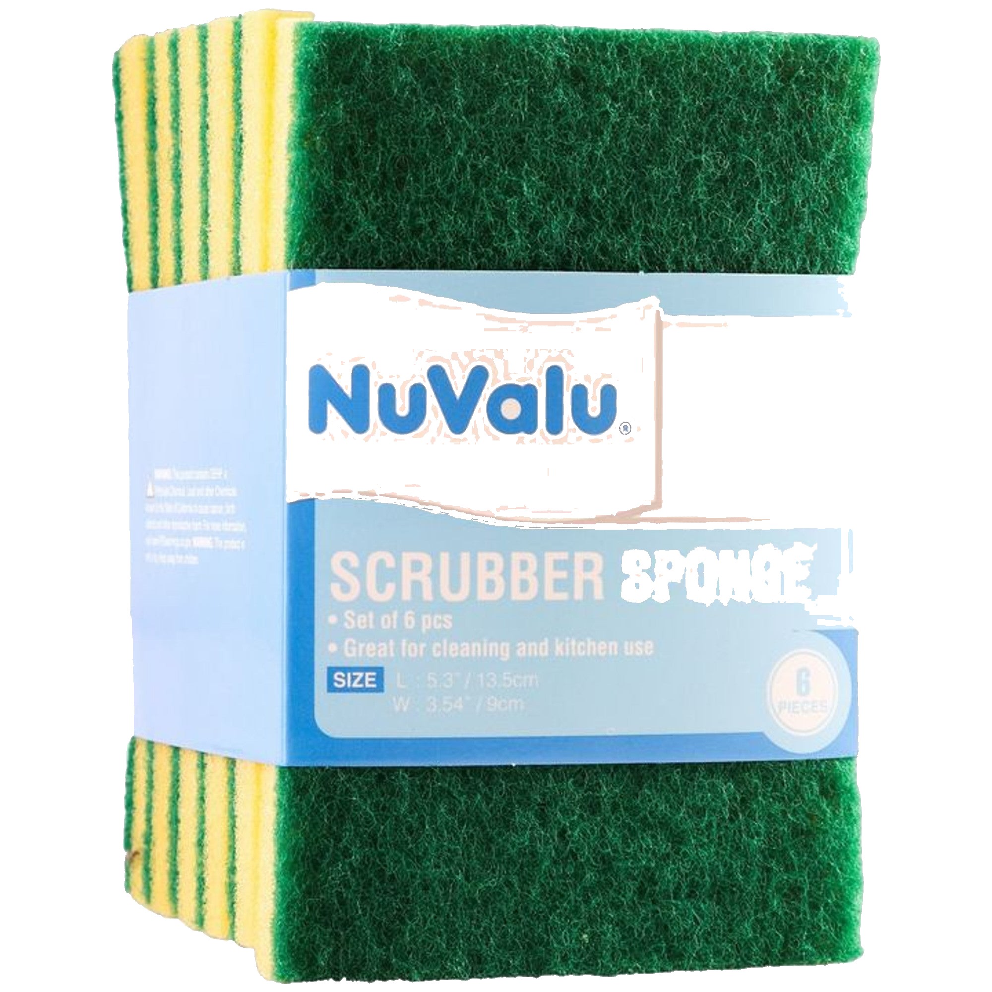 NuValu Scrubber Sponge 6CT