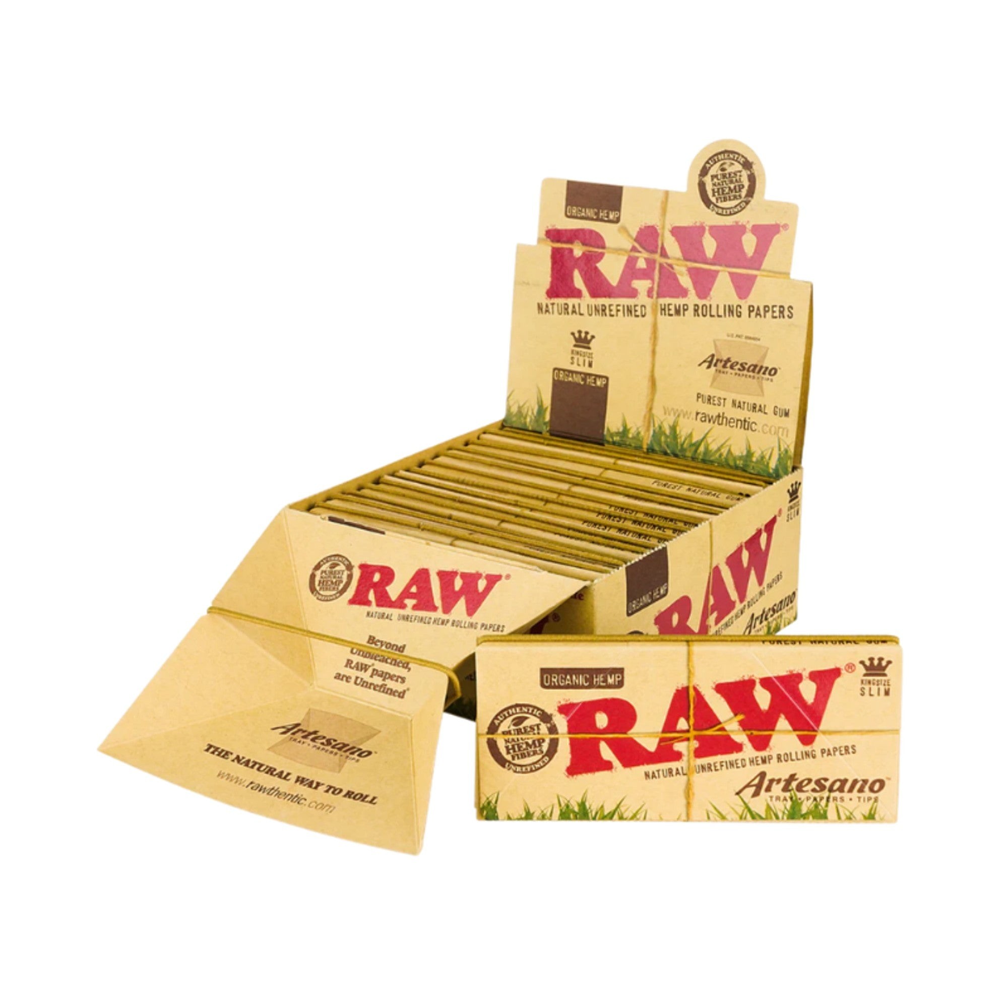 RAW Organic Hemp Artesano King Size Papers 15PK