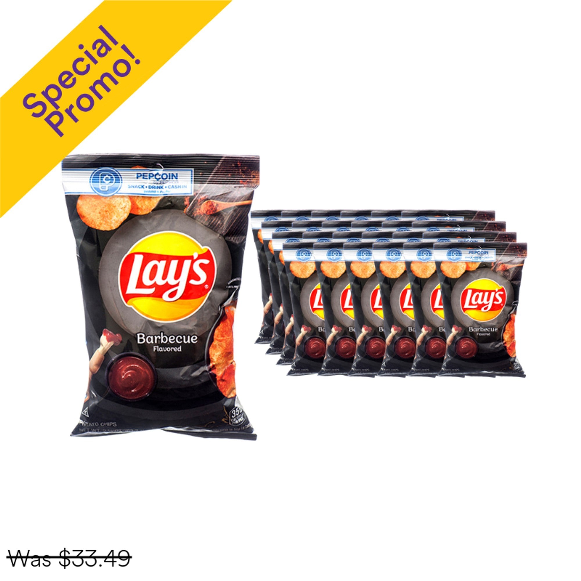 Lays Potato Chips 2.25OZ 24PK BBQ