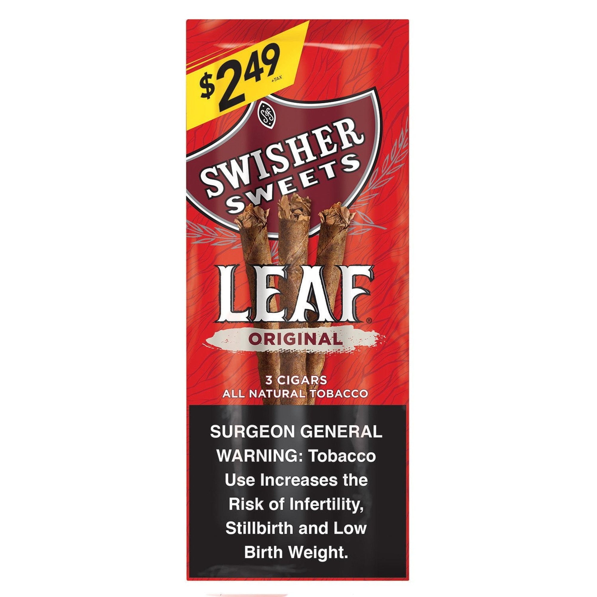 SWISHER SWEETS LEAF $2.99 3 CT 10 PK ORIGINAL