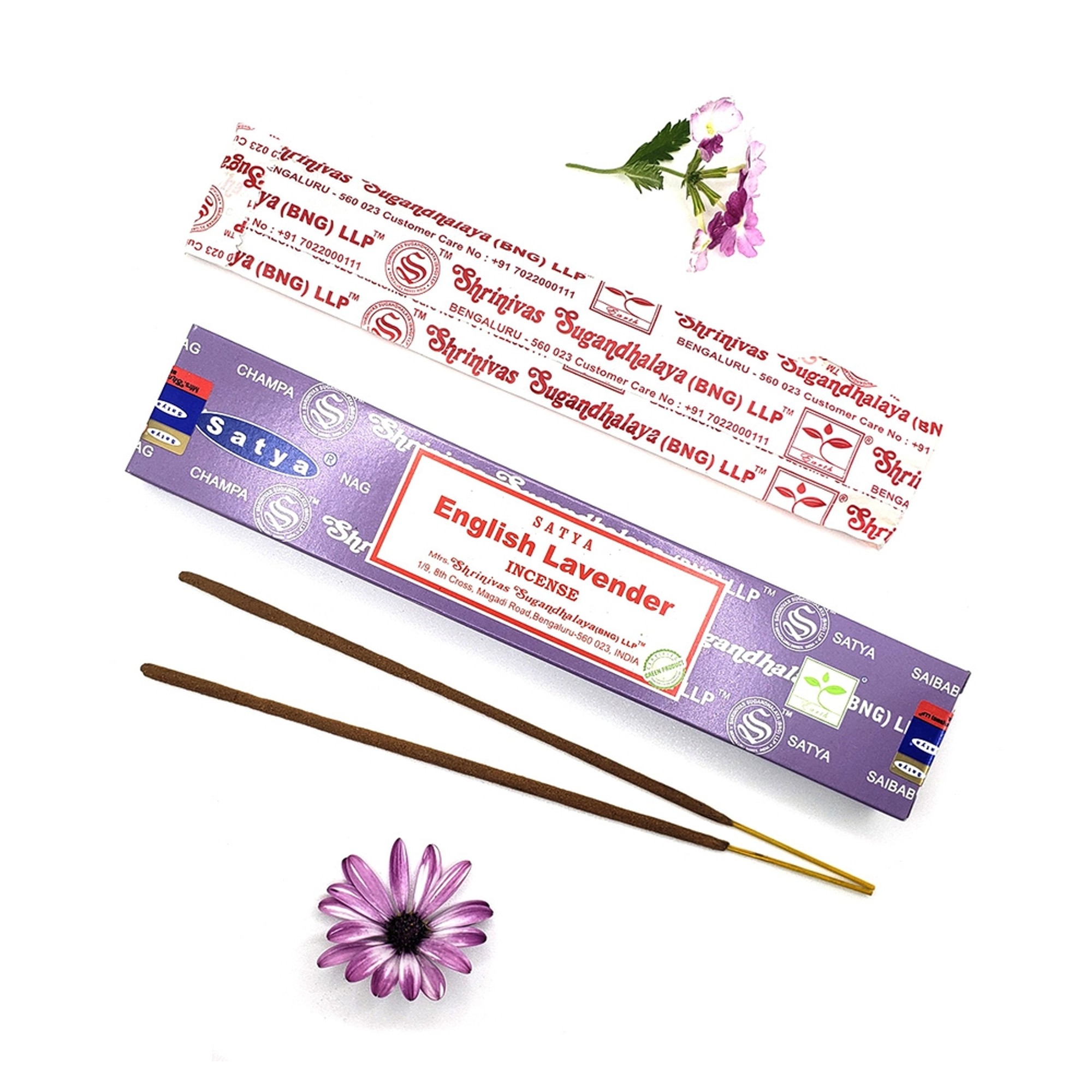 Satya English Lavender Incense 12CT