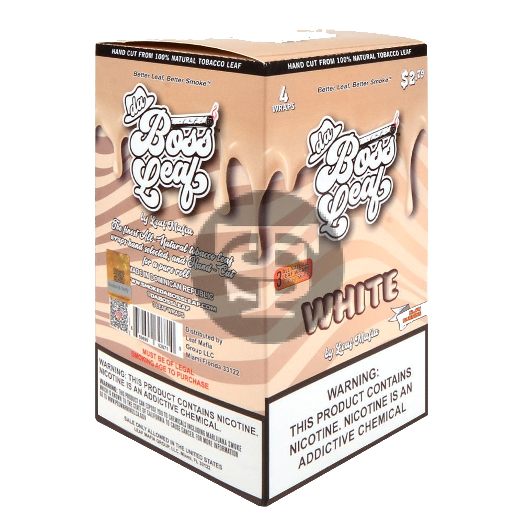 DA BOSS LEAF $2.79 3+1CT 20PK WHITE