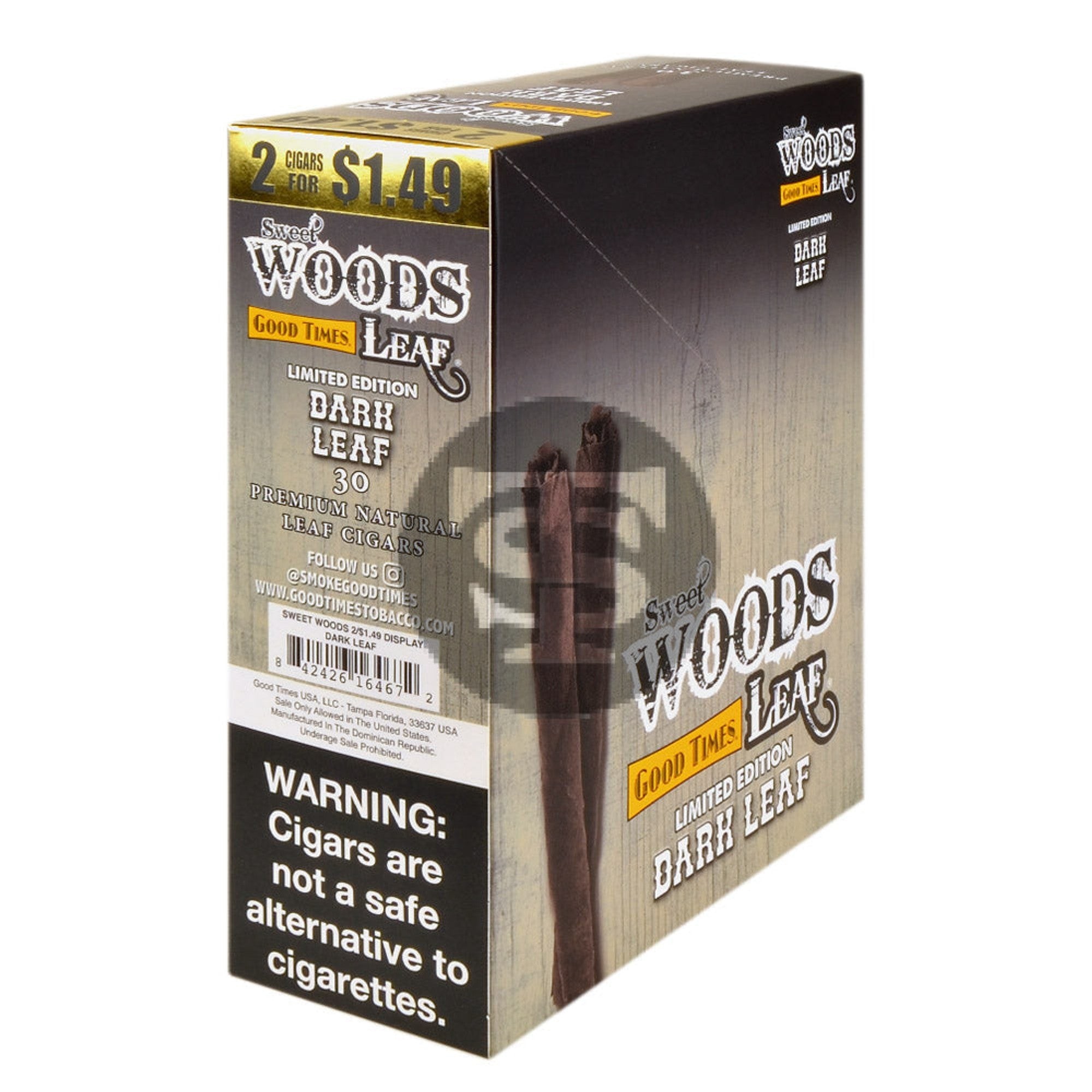 GOOD TIMES SWEET WOODS LEAF SV2 2CT 30PK DARK LEAF
