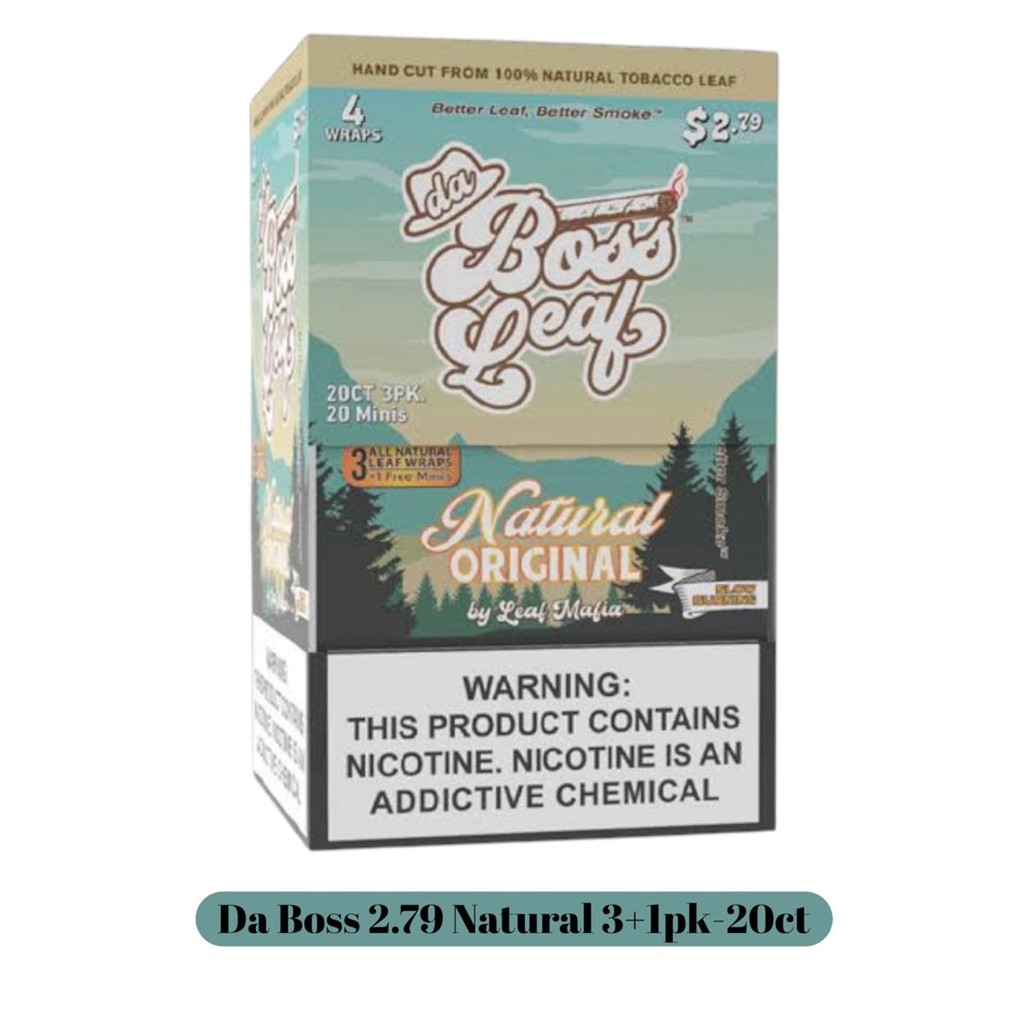 DA BOSS LEAF $2.79 3+1CT 20PK NATURAL