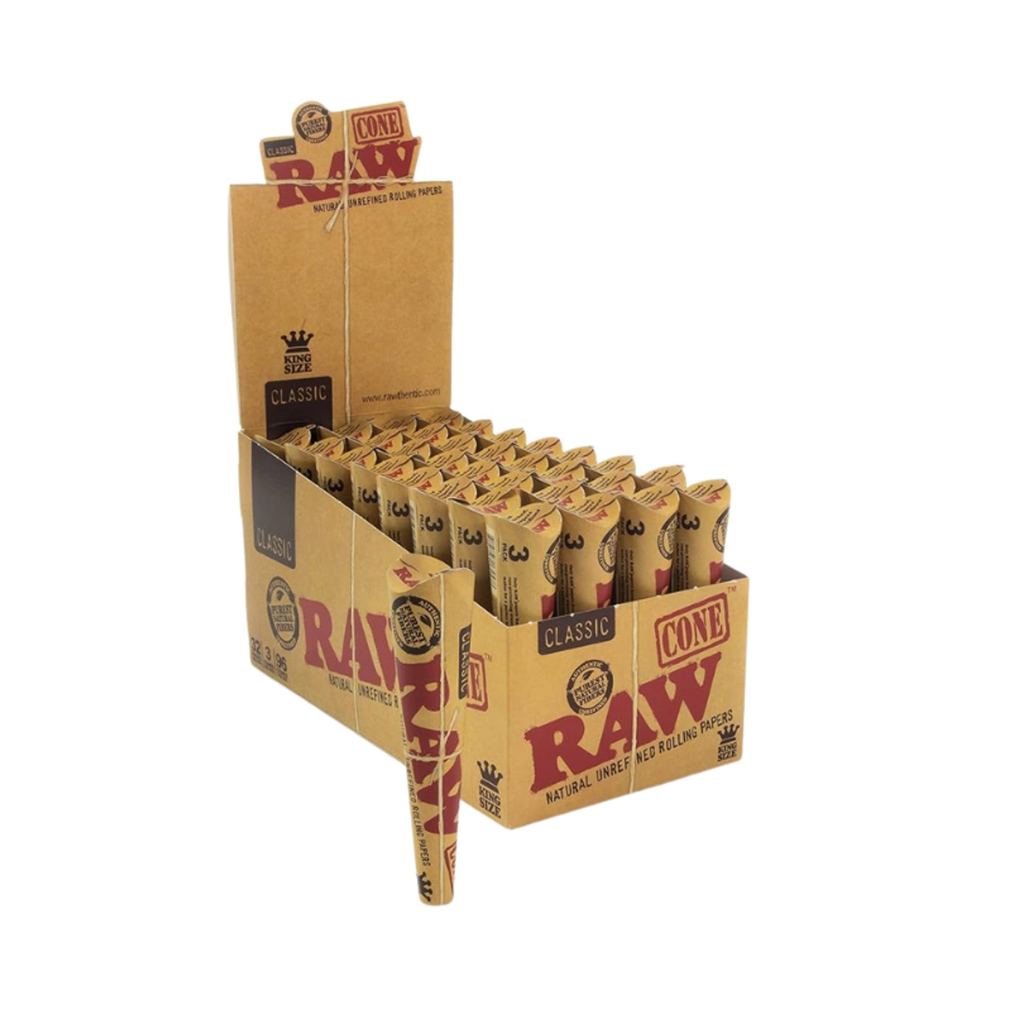RAW King Size Cones 3CT 32PK