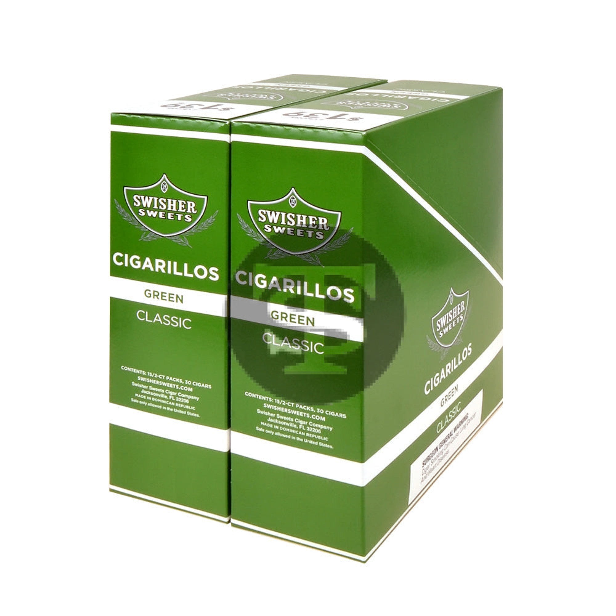SWISHER SWEETS $1.39 2 CT 30 PK GREEN