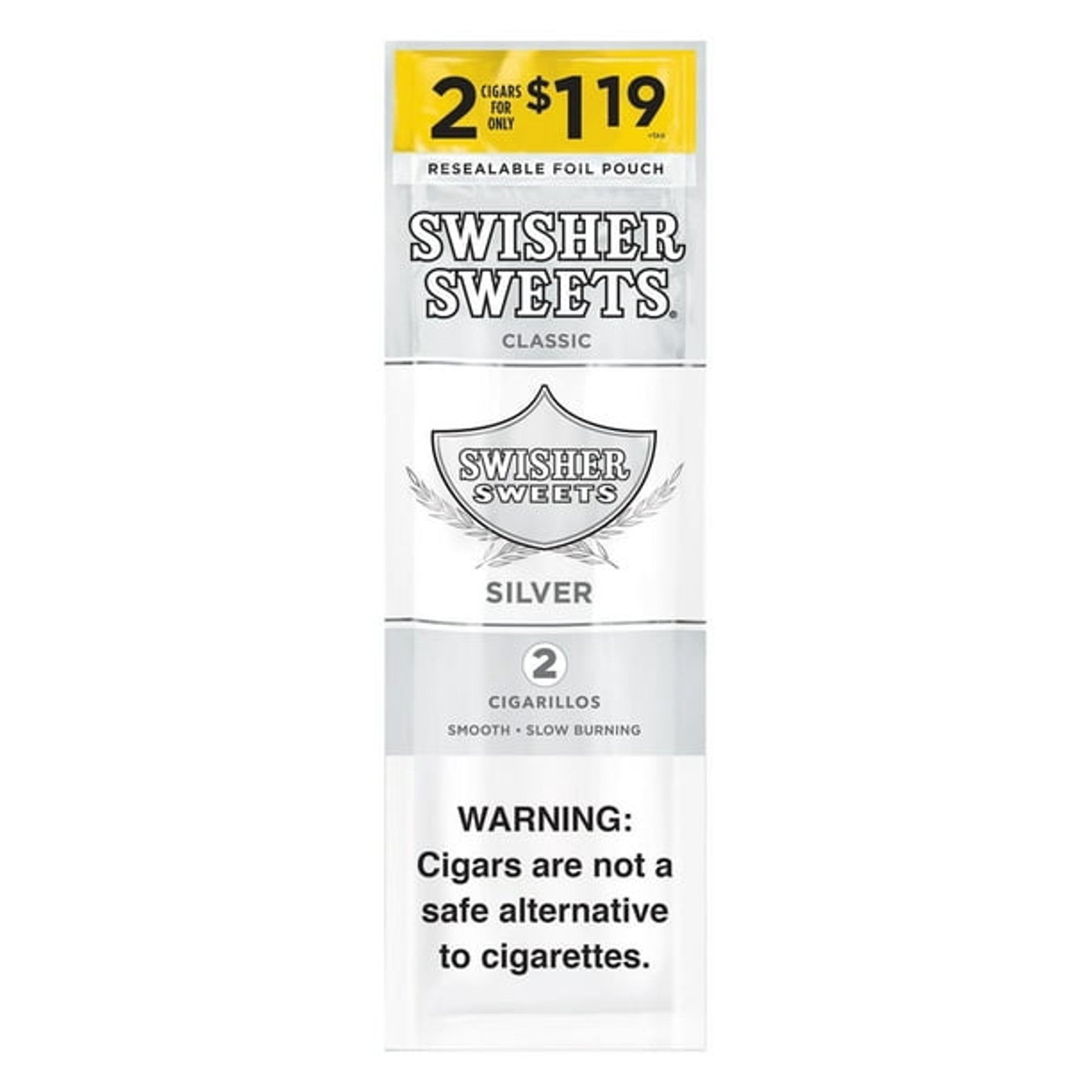 SWISHER SWEETS $1.39 2 CT 30 PK SILVER