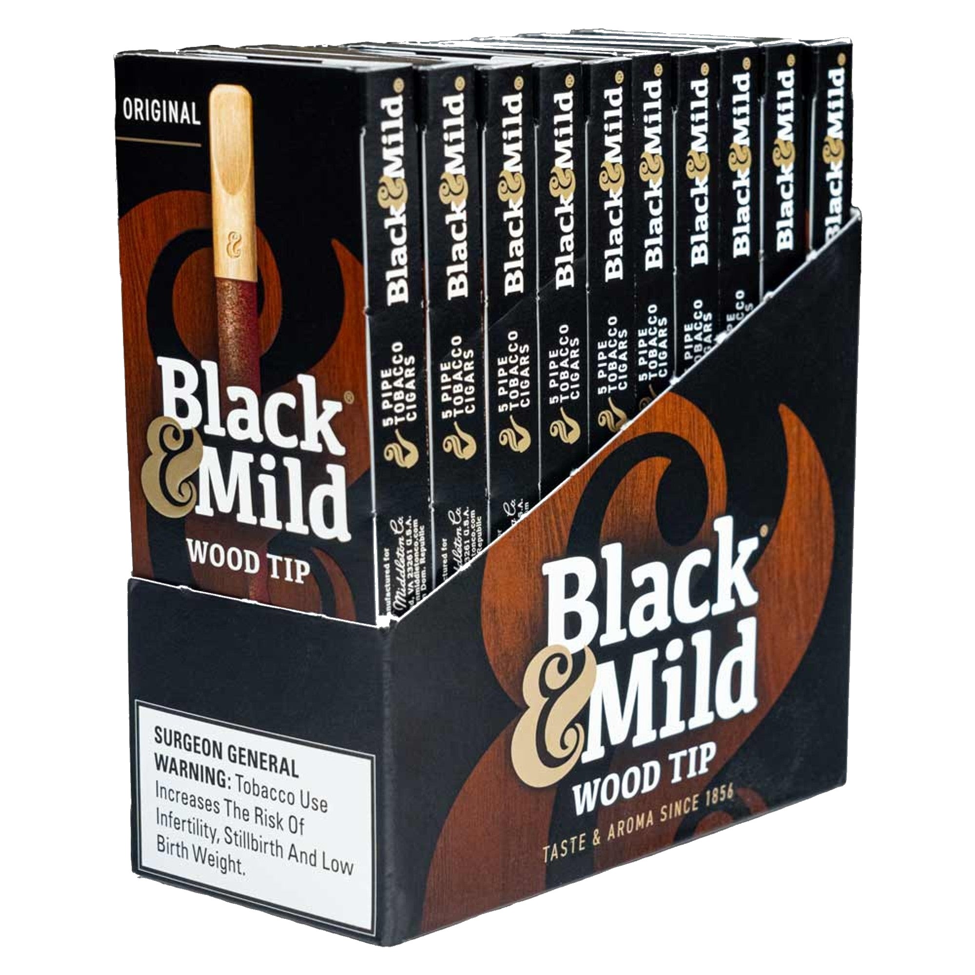 BLACK & MILD WOOD TIP 5 CT 10 PK 1ORIGINAL