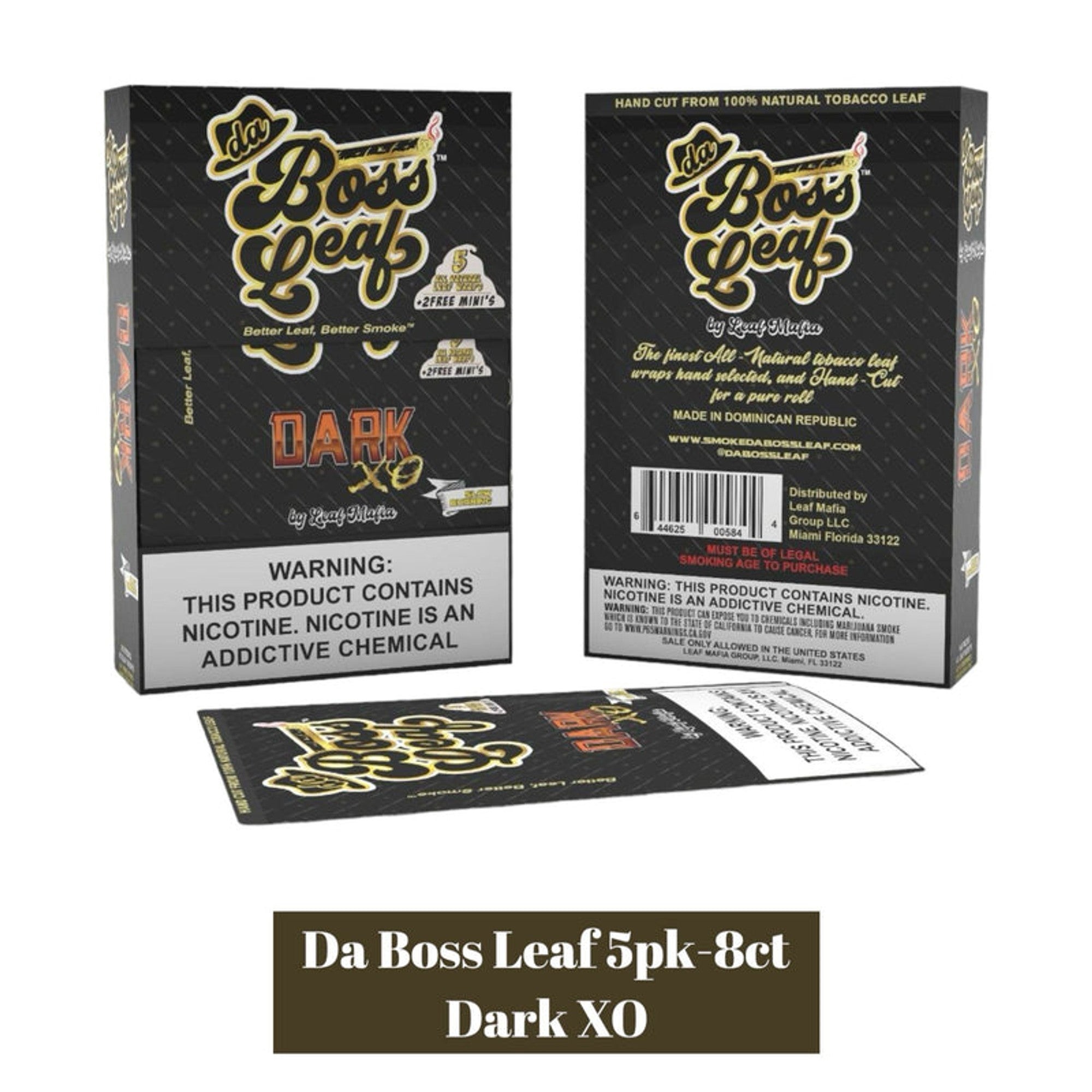 DA BOSS LEAF 5 CT 8 PK DARK XO