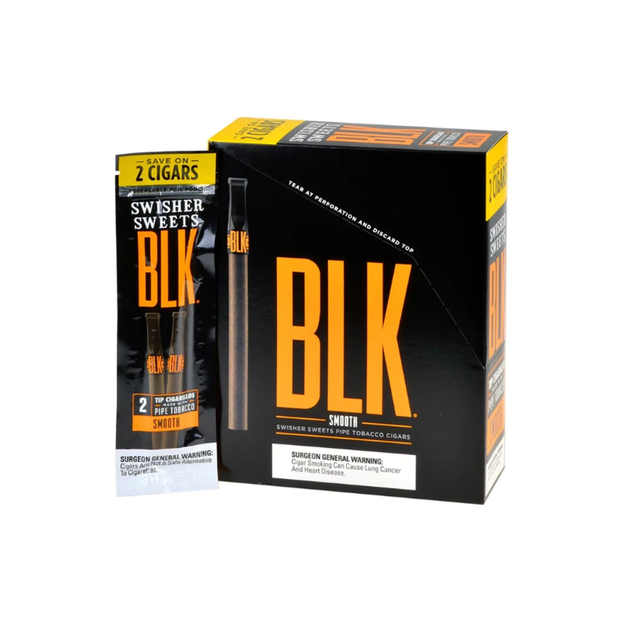 SWISHER SWEETS BLK TIP SV2 2 CT 15 PK SMOOTH
