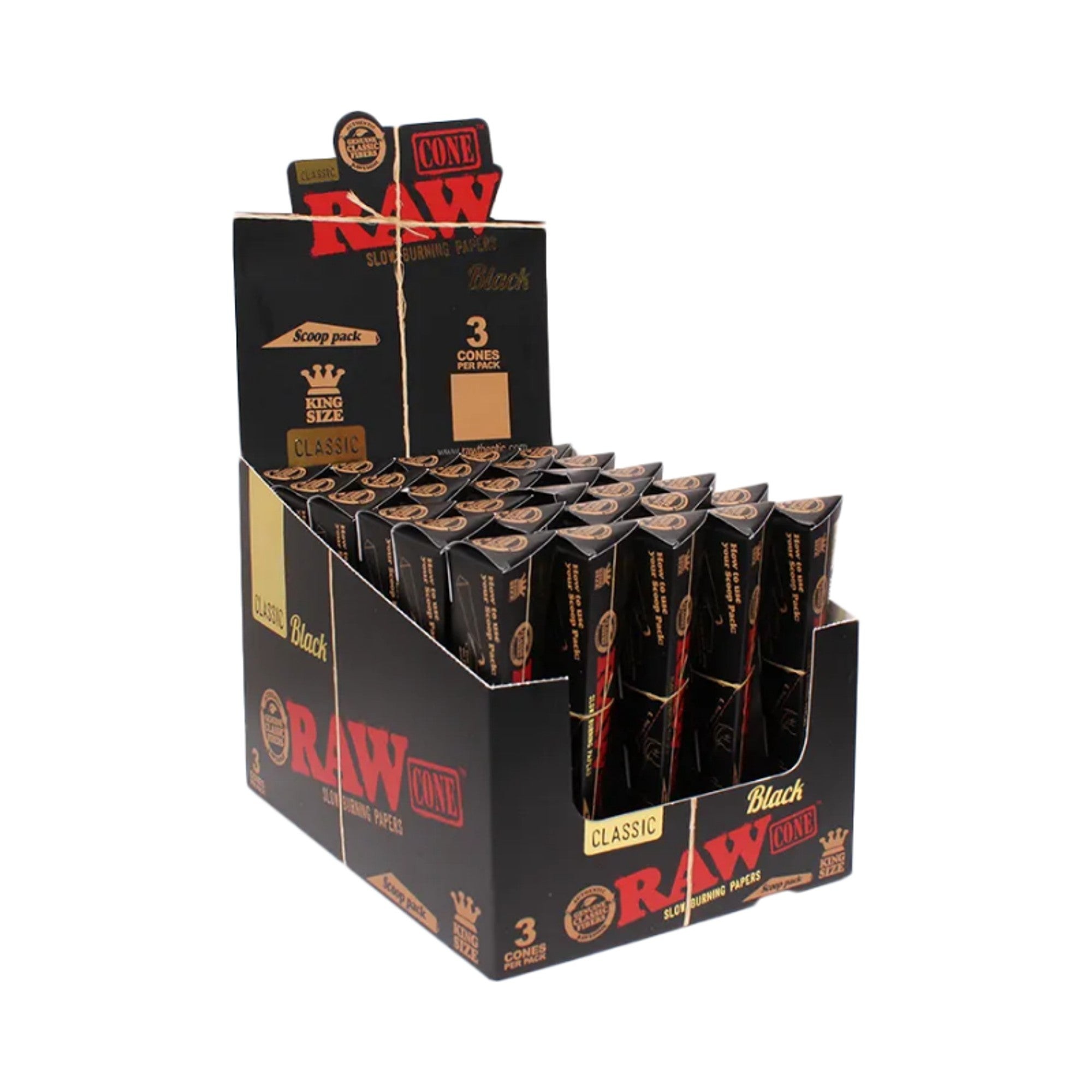 RAW Black Cones King 3CT 32PK