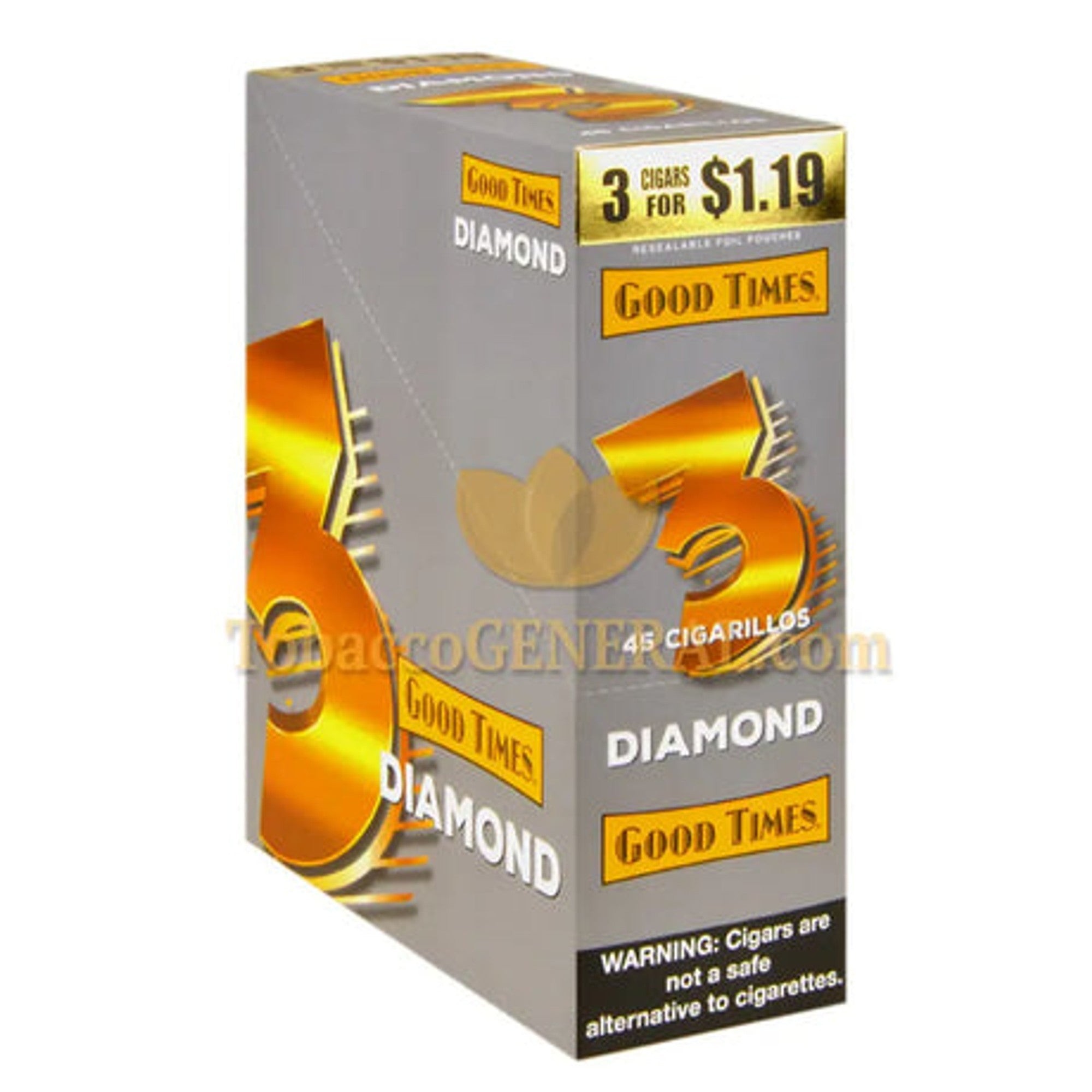 GOOD TIMES CIGARILLO $1.19 3 CT 30PK DIAMOND