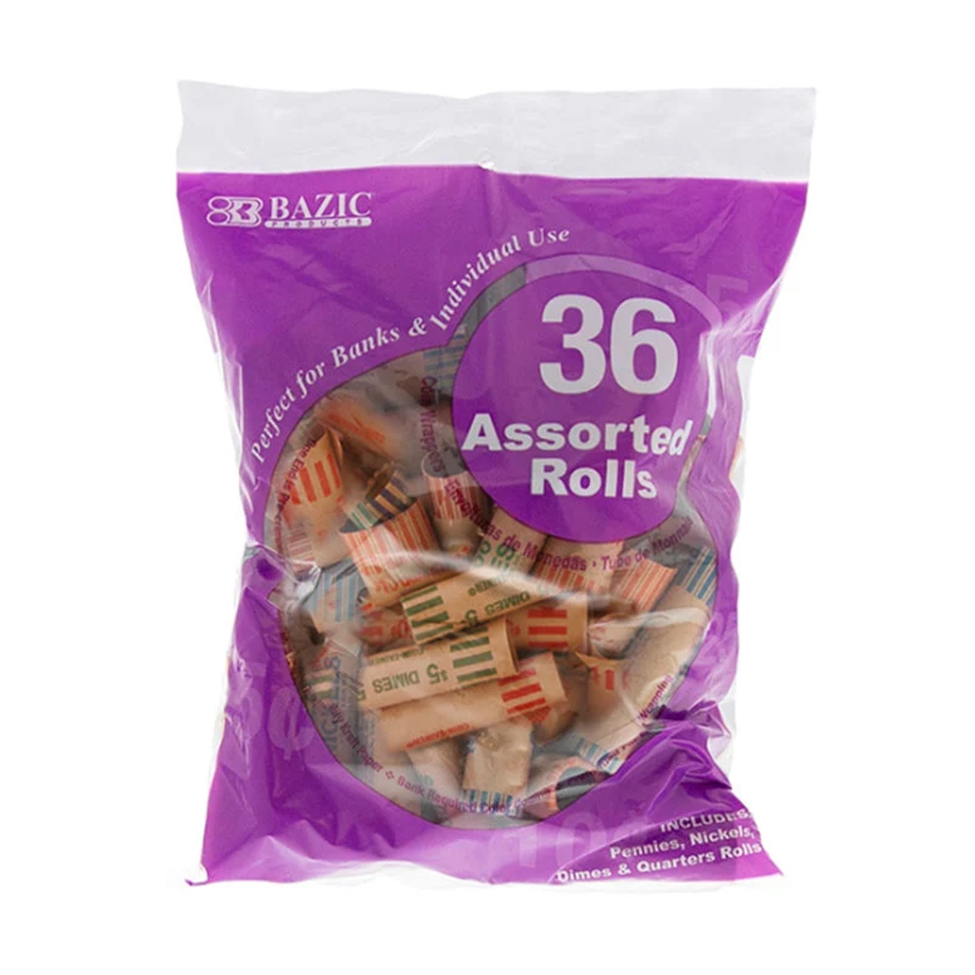Bazic Multipack Coin Wrap 36CT 50PK