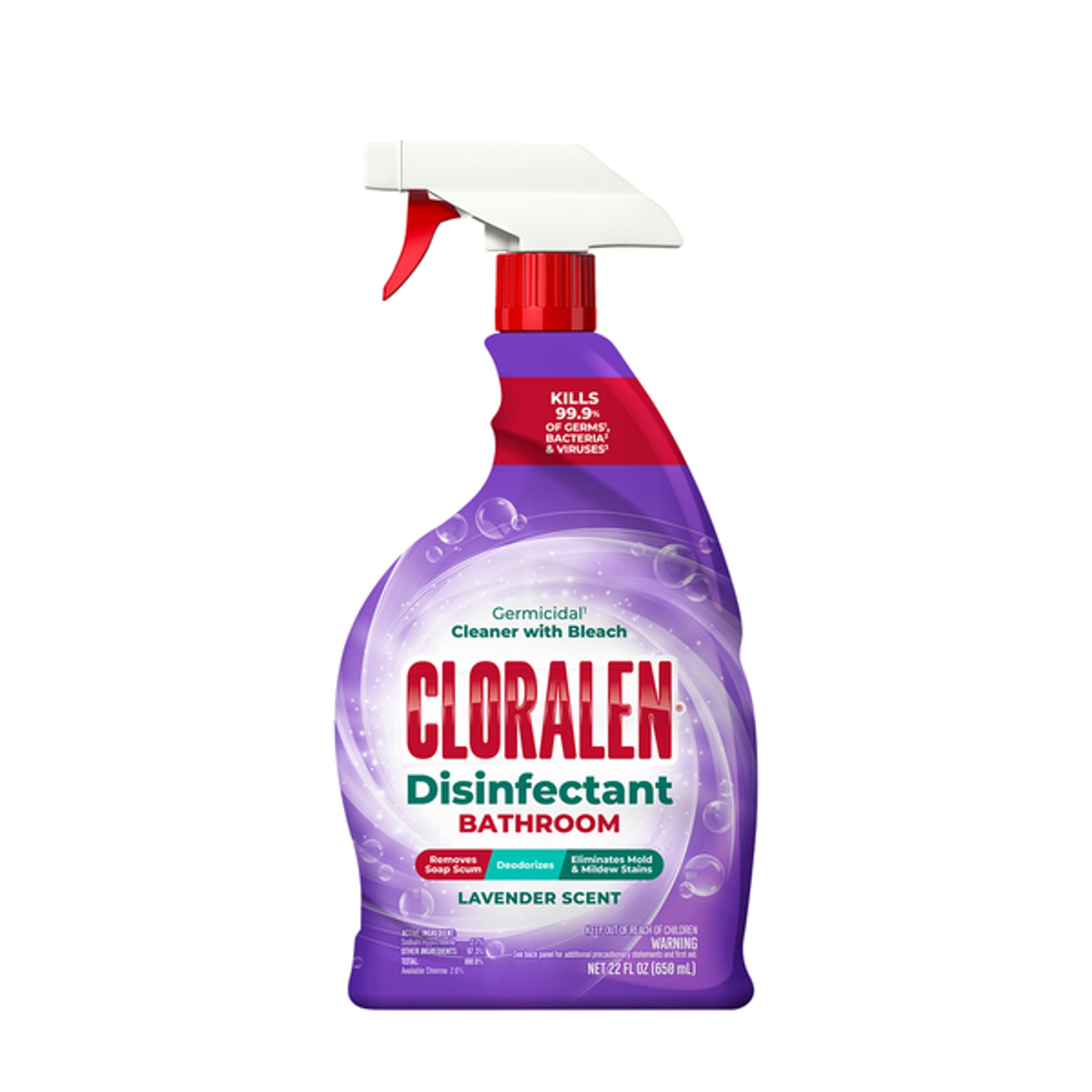 Cloralen Bathroom Disinfectant 12PK Lavender