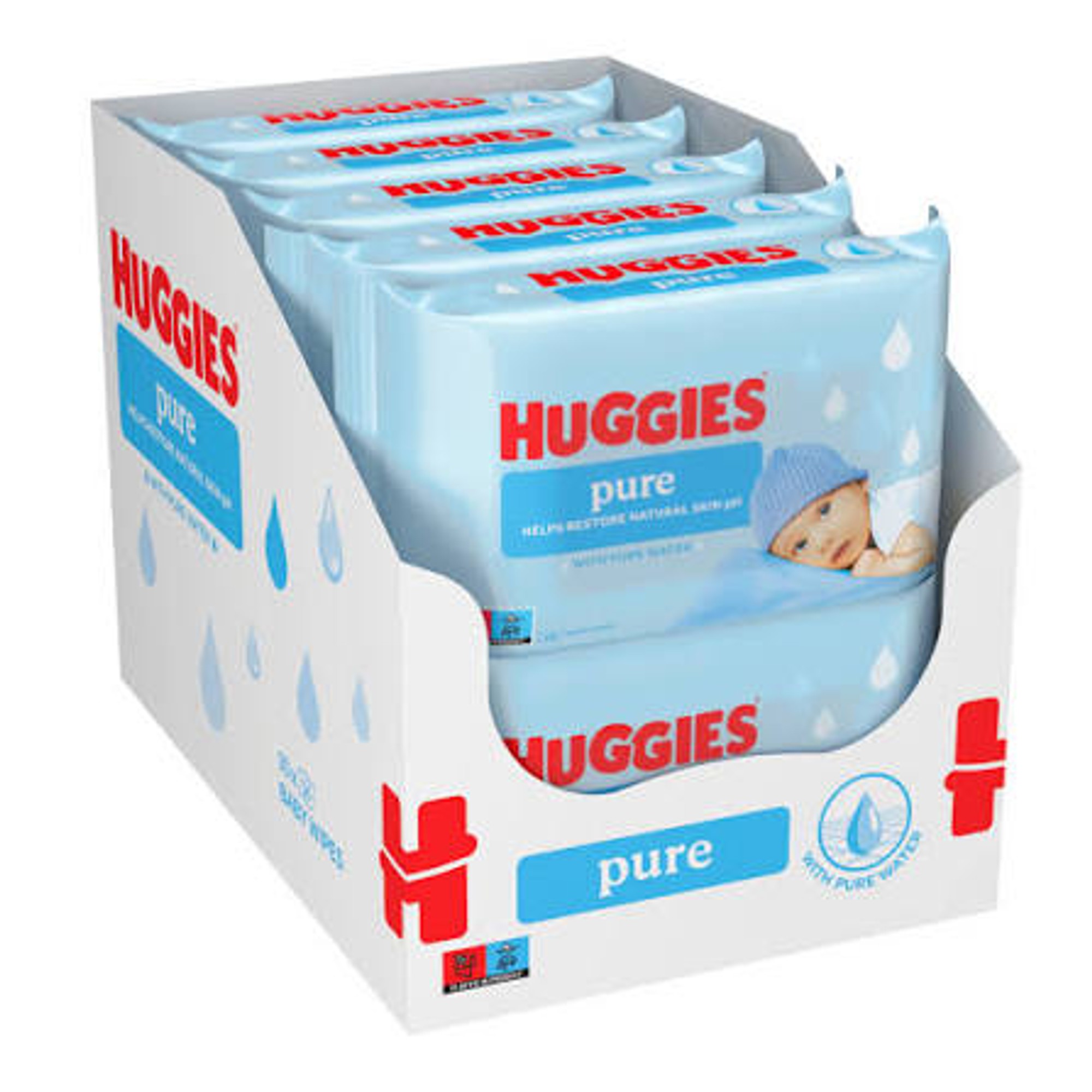 Huggies Pure Baby Wipes 56CT 10PK