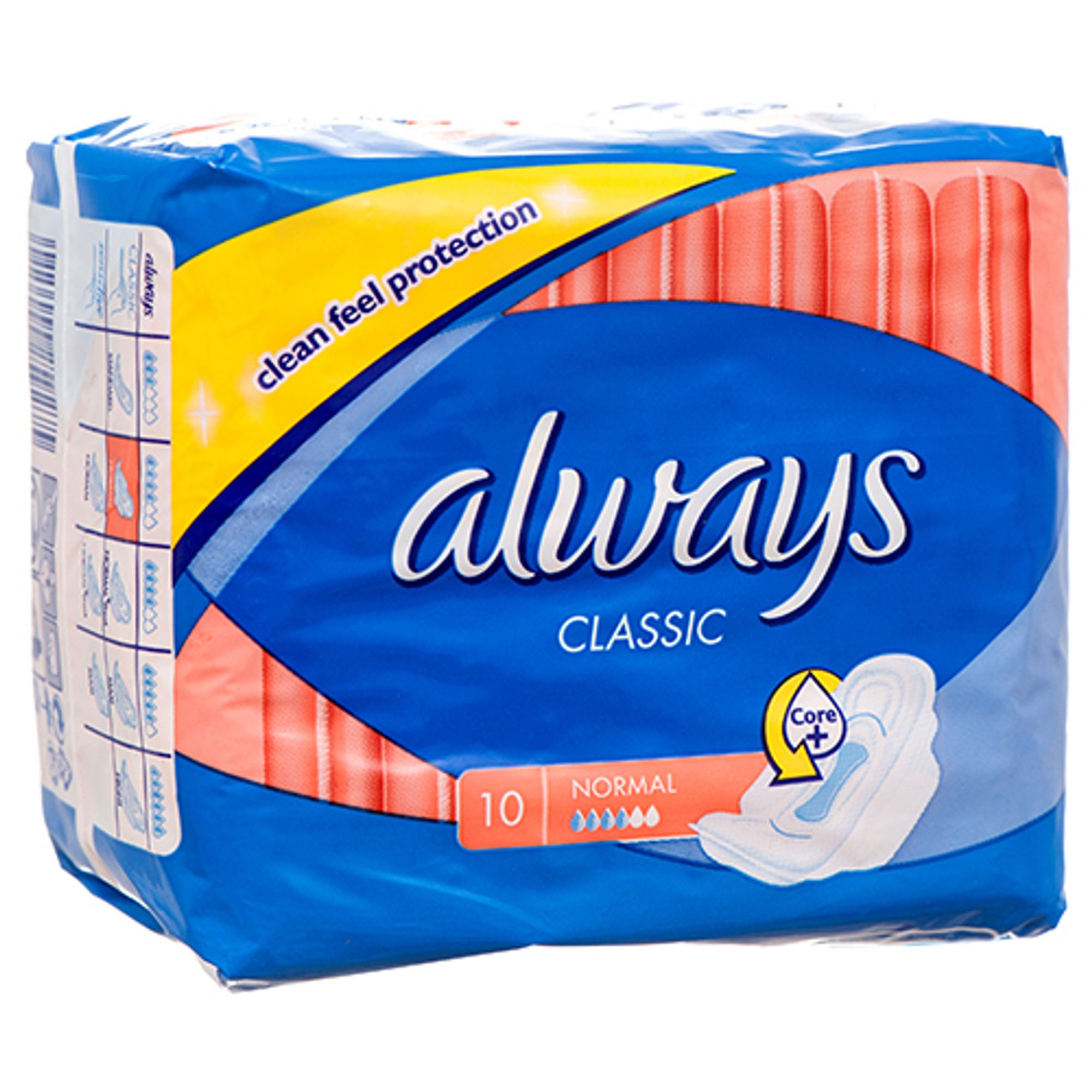 Always Classic Maxi Pad w/ Wings 10CT 16PK