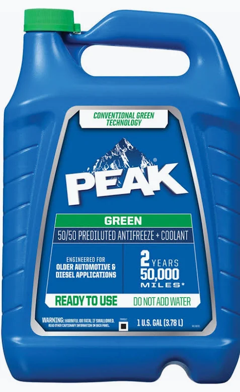 PEAK  ANTIFREEZE + COOLANT 50/50 1GAL GREEN