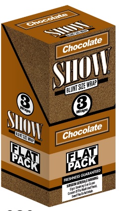 SHOW FLAT PACK 3 CT 25 PK Chocolate