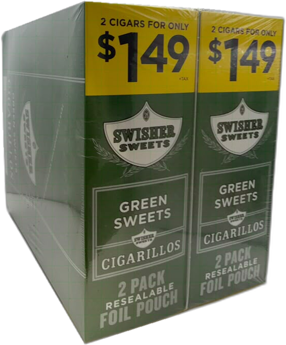 SWISHER SWEETS $1.49 2 CT 30 PK GREEN